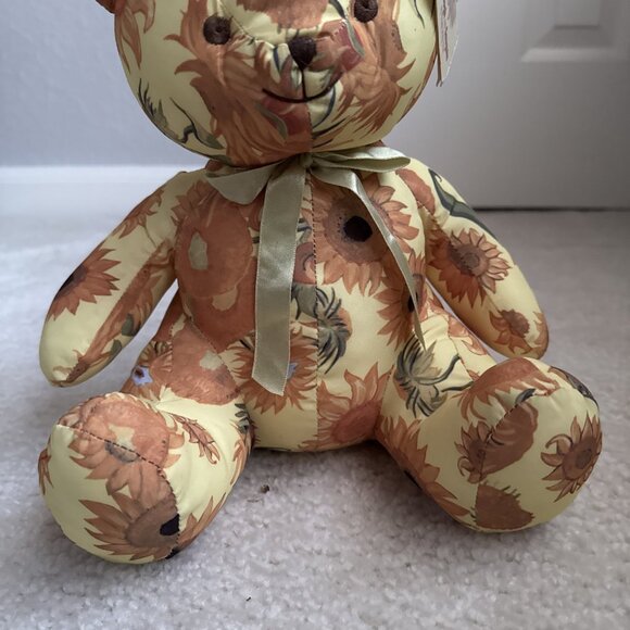 Van Gogh Sunflower Stuffed Teddy Bear - The Art Institute Of Chicago 11 Inches - Picture 3 of 10